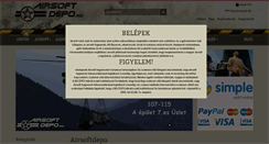 Desktop Screenshot of airsoftdepo.hu